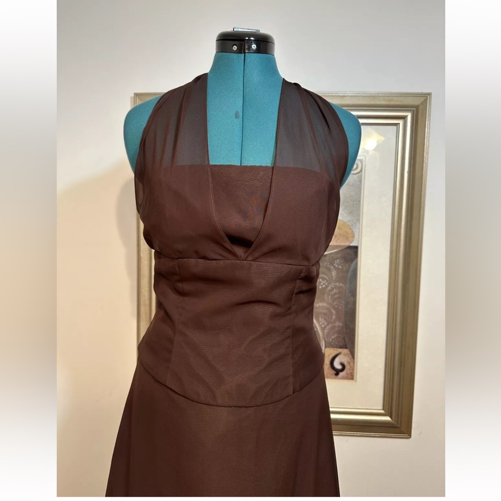 Jordan Bride Halter Long Evening Prom Dress Size 6